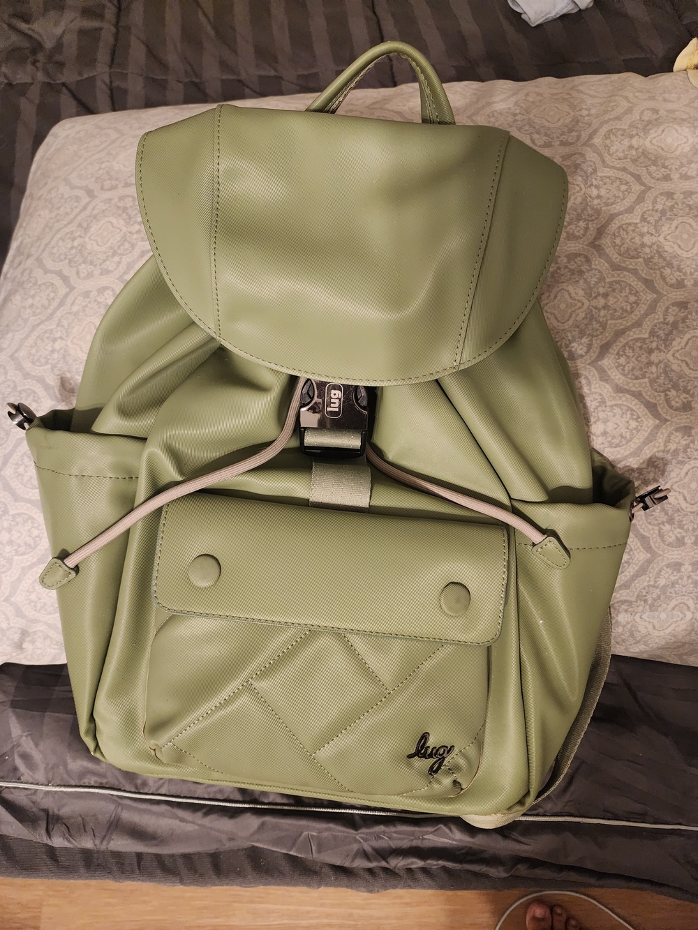 lug Sage Green Women's Backpack with Front Pocket